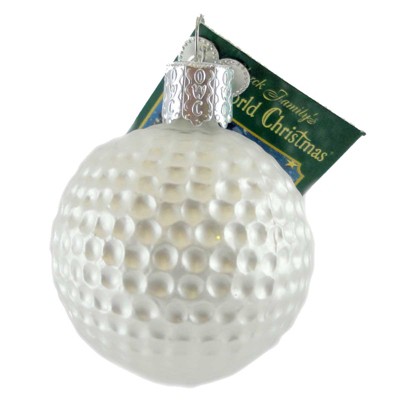 Old World Christmas 1.75" Golf Ball Sports Tee Ornament  -  Tree Ornaments