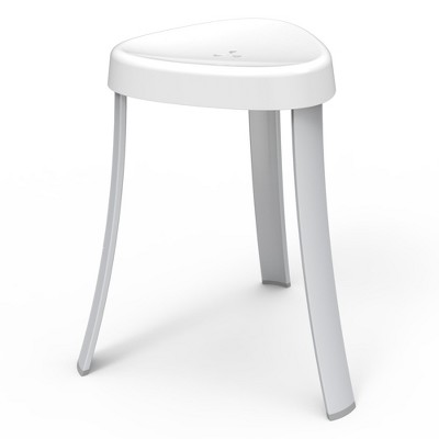 Spa Seat Shower Stool with Rust Proof Aluminum Legs White - Better Living Products