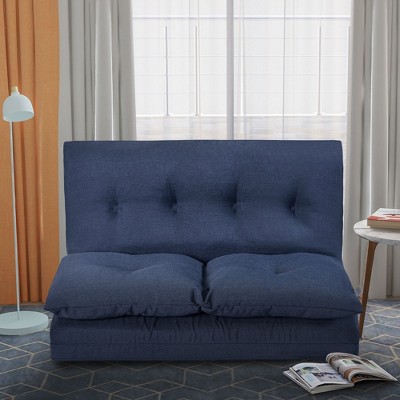 NicBex Tri-Fold Lazy Floor Sofa Convertible Sofa Bed Futon Sofa Polyester Fiber 39 Inches Can Flip the Seat Cushion to the Backrest