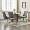 Vynxaria Gray Dining Chairs Set of 2 with Silver Legs - 3 of 4
