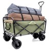 VYNXARIA 440lbs Collapsible Foldable Wagon Cart with strapping system,Beach Wagon Utility Cart Utility Wagon Grocery Cart£¬Green - 4 of 4