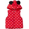 Disney Minnie Mouse Zip Up Vest Puffer T-Shirt and Leggings 3 Piece Outfit Set Infant to Big Kid - 4 of 4