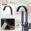 WOWOW Waterfall Single-Handle Freestanding Tub Faucet with Handshower, Floor Mounted Tub Filler Faucet - 2 of 4
