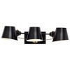 Nuvo Lighting Baxter 3 - Light Vanity in  Black/Burnished Brass - 3 of 4
