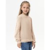 Girls Pullover Sweater Cable Knit Soft Comfy Sweater for Girls Crew Neck Sweater Puff Sleeve Ribbed Knit Cuff - 3 of 4