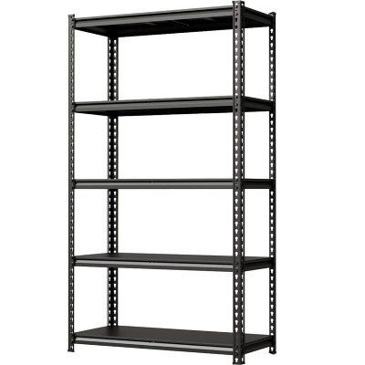 Metal Shelving Unit,Garage Storage Shelves, 3850 Lbs Capacity, Adjustable Steel Storage Rack, Matte Black, Heavy Duty