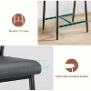 Counter Height Bar Stools Set of 2 With Arms,26" Upholstered Bar Stools With Back, Wider Seat, Modern Bar Stools Set - 3 of 4