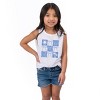 The Juniper Shop Nautical Checkered Coquette Toddler Tank - 3 of 4