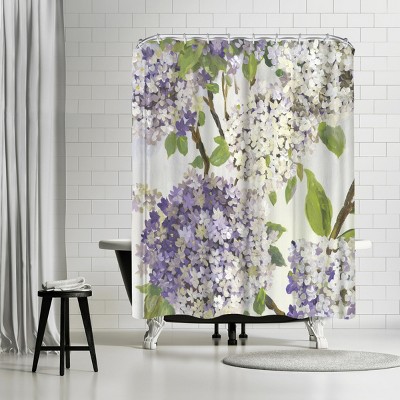 Americanflat Summer Hydrangea I by Pi Creative Art 71" x 74" Shower Curtain