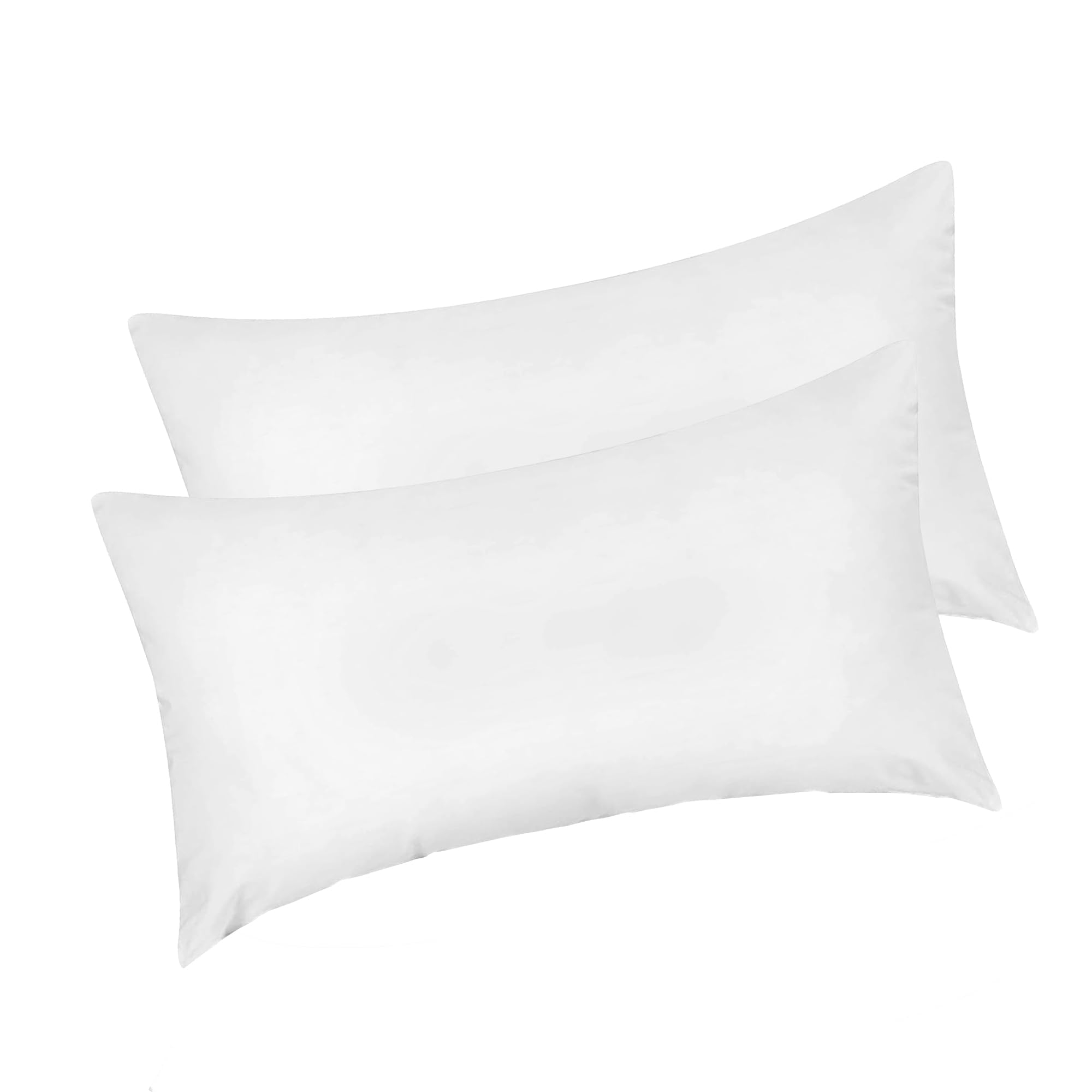 12 in x 20 in Covers&All Throw Pillow Inserts, Durable Soft 65 GSM Non-Woven Fabric with 15D Silicon Fiber Filling, Rectangle 12 in x 20 in, White