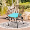 Costway 3PCS Patio Rattan Bistro Set Coffee Table Armchair Garden - 3 of 4
