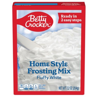 Betty Crocker HomeStyle Fluffy White Frosting Mix, 7.2 oz. (Pack of 4)
