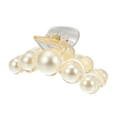 Unique Bargains Women's Birthday Business Gift Elegant Styling Pearl Hair  Clips And Pins Champagne White 4pcs : Target