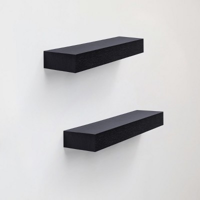 AZL1 Life Concept Decorative Bookshelf Wall Floating Shelve Wall Shelf Farmhouse Home Decor Display Shelving Wall Shelf, Black, 18.11"*3.94"*1.57"