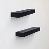 SEVOBAL Decorative Bookshelf Floating Shelves Wall Mounted Wood Shelf Hanging Bathroom Shelf Home Wall Decor Corner Shelf, Black, 18.11"*3.94"*1.57" - 2 of 4