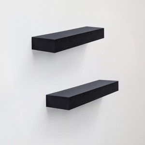AZL1 Life Concept Decorative Bookshelf Wall Floating Shelve Wall Shelf Farmhouse Home Decor Display Shelving Wall Shelf, Black, 18.11"*3.94"*1.57" - 1 of 4