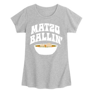 Girls' - Instant Message - Matzo Ballin Fitted Short Sleeve Graphic T-Shirt - 1 of 4