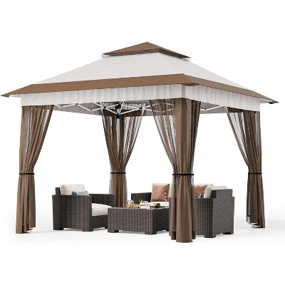 RUMSEM Pop Up Canopy Tent for Lawn Backyard Garden Deck