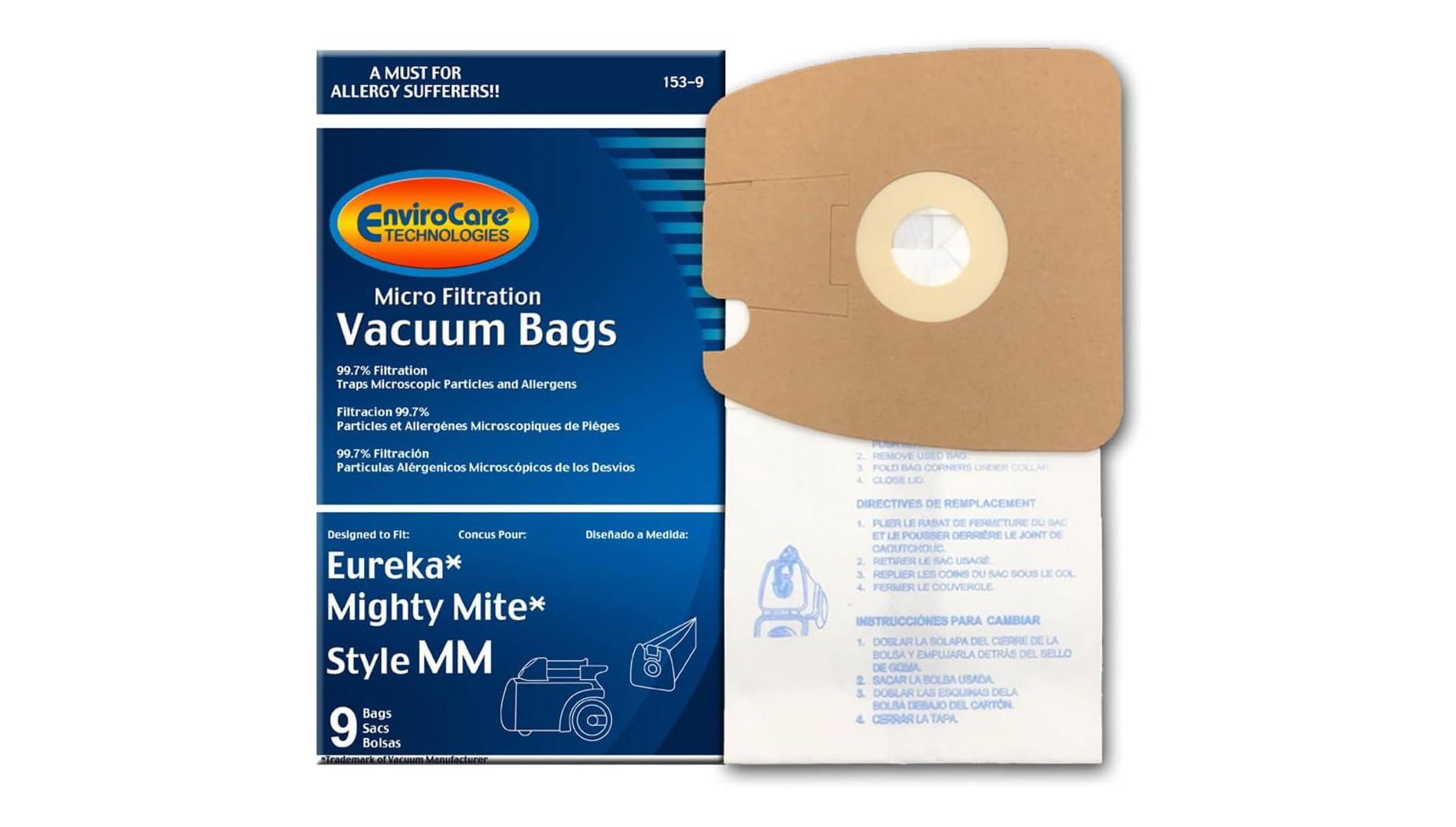 Eureka Style MM Eureka Mighty Mite 3670 and 3680 Series CanistersMicro Filtration Vacuum Cleaner Bags 9 Bags