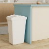 Swing Top Waste Container for Home and Kitchen, Easy Access Disposal and Slim Modern Trash Can with Lid - 2 of 4