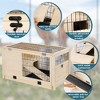 Lyngins Wooden Rabbit Hutch, Spacious Cedar Wood Guinea Pig Cage with Pull-Out Tray, Multi-Entrance Bunny House for Small/Medium Pets - 4 of 4