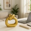 Modern Metal Twist Statue - Shelf Accent and Office Styling Piece for Living Room Styling - Decorative Sculpture for Coffee Table or Room Display - 2 of 4