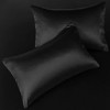 PiccoCasa Satin Polyester with 2 Envelope Pillowcases Elastic Deep Pocket Fitted Sheet Set 4 Pcs - 4 of 4
