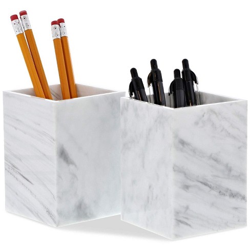 Makeup Brush Pencil Holder Pen Box Office Desk Organizer Stationery Cups Storage 