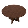 PAGED Extendable Dining Table Modern Round Kitchen Table with X-shaped Base, 42-59" Living Room Table for 4/6 Person, Space Saving - 4 of 4