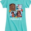 Girls' - Moana - Simea Hei Hei Pua and Maui Grid Fitted Short Sleeve Graphic T-Shirt - 2 of 4