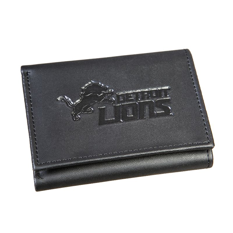 Evergreen Detroit Lions Tri Fold Leather Wallet, 1 of 3