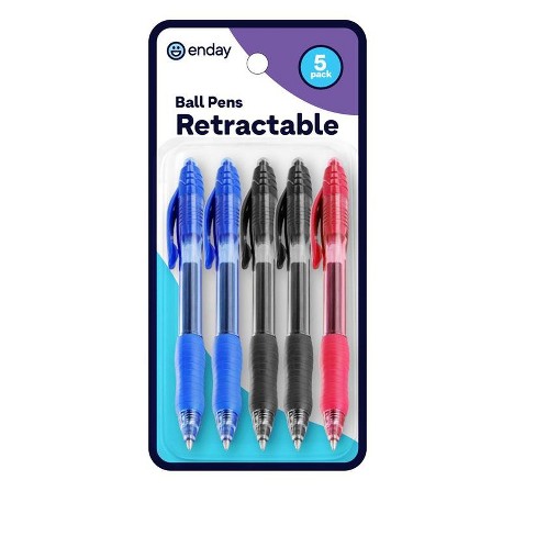 BIC Atlantis Exact Retractable Ball Pen, Fine Point (0.7 mm), Blue,  12-Count (packaging may vary)