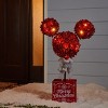 Disney Mickey Mouse 35-in Lighted Poinsettia Topiary Tree Yard Decoration - 2 of 3