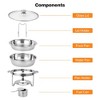 Garvee Chafing Dish Buffet Set 2 Pack 5QT, Stainless Steel Round Chafing Dishes for Buffet with Lid Holder & Glass Lid - 3 of 4