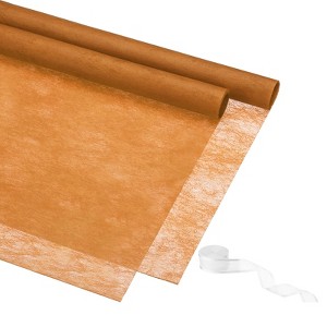 Unique Bargains Waterproof Non-Woven Fabrics Decorative Gift Wrap Paper with Ribbon 1 Set - 1 of 4