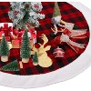 49 Inch Christmas Tree Skirt, Faux Fur Christmas Decorations for Tree, Large Tree Skirts for Winter Holiday - 2 of 4