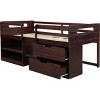 Streamdale Twin size Loft Bed with Two Shelves and Two drawers (Antique Espresso) - 4 of 4