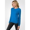 JENNIE LIU Women's 100% Pure Cashmere Long Sleeve Crew Neck Pullover Sweater - 4 of 4
