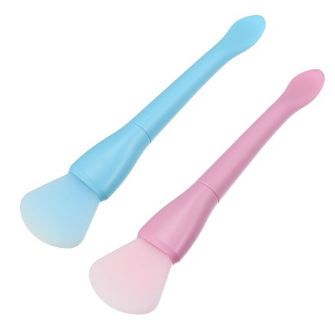 PIXNOR Makeup Brush Cleaner Silicone Heart-shaped Brush Egg Washing Tool  Pink Blue 