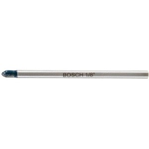 Bosch 1/8 in. X 4 in. L Carbide Tipped Glass and Tile Bit 3-Flat Shank 1 pc - 1 of 1