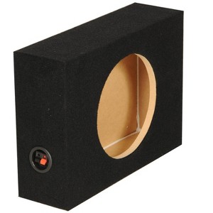 QPower Shallow Single 10" Sealed Truck Subwoofer Box, 18.25 x 14.5 x 5.25 Inch - 1 of 4