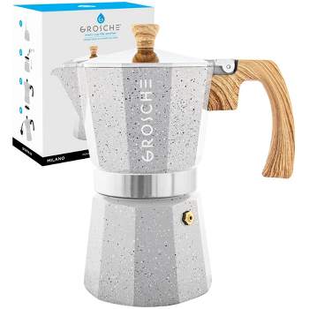 Cilio Aida 2 Cup Stovetop Espresso Maker, Polished Stainless