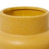 CosmoLiving by Cosmopolitan Set of 2 Ceramic Vase with Ring Ribbing Yellow: Modern Stoneware Decor - 3 of 4