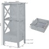 NicBex Bathroom Storage Cabinet,Modern Storage Cabinet with 2 Drawers and Shelves for Living Room,Home Office - 3 of 4