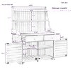 PAGED 65" Potting Bench Table, Fir Wood Workstation with Storage Shelf, Drawer and Cabinet, Brown - 2 of 4
