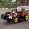 Costway Kids Ride On Roller 12V Electric Tractor Remote w/ Music & LED Light Yellow\Blue\Pink\Red - image 2 of 4