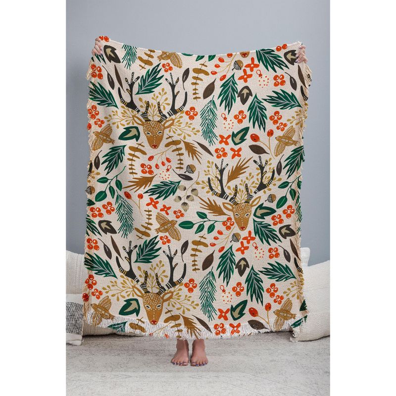 Marta Barragan Camarasa Christmas in the wild nature 56"x46" Woven Throw Blanket - Deny Designs, 3 of 6