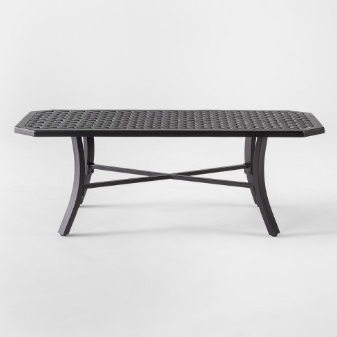 Chester Aluminum Patio Coffee Table Black Threshold Target