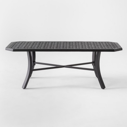 Chester Aluminum Patio Coffee Table Black - Threshold, by Threshold