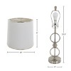 Hastings Home Modern Brused Steel Table Lamps with LED Bulbs - Set of 2 - 3 of 4